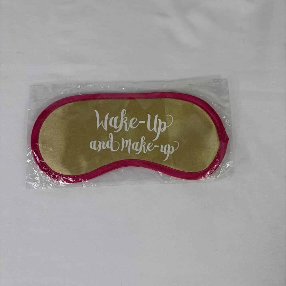 Sleeping mask set of 2, "Wake Up and Make Up", new in package, travel, sleep